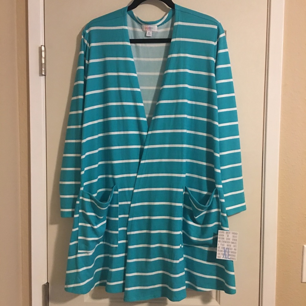 Lularoe Happy Hearts Caroline Cardigan - XL